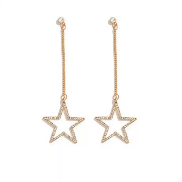 • Mae • Drop Star Chain Earrings - Picture 2 of 4
